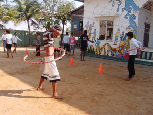 Games in the Green House yard