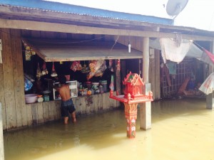 flooded area